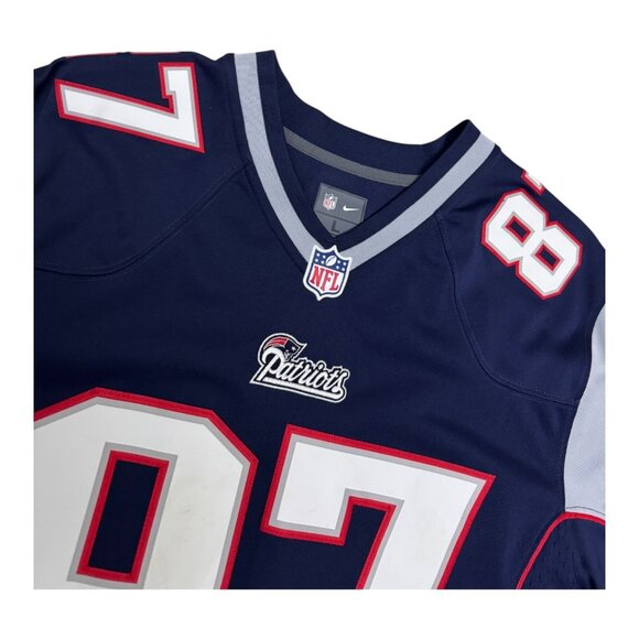 NIKE New England Patriots ROB GRONKOWSKI Vintage 2000s NFL Football Jersey Large - Picture 5 of 8
